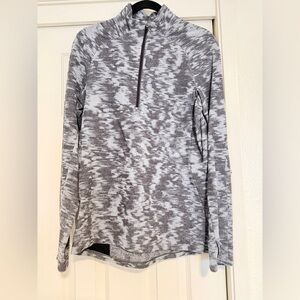 Lululemon Gray Soft Jersey Half Zip Pullover